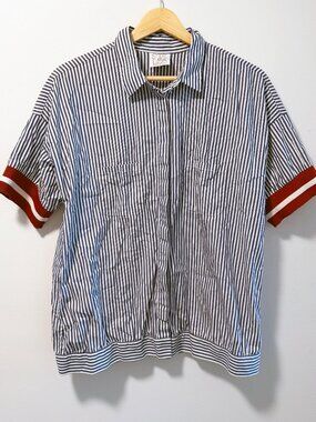 Stella Jean Made in Italy Striped Blouson Top - Luxury Designer - L